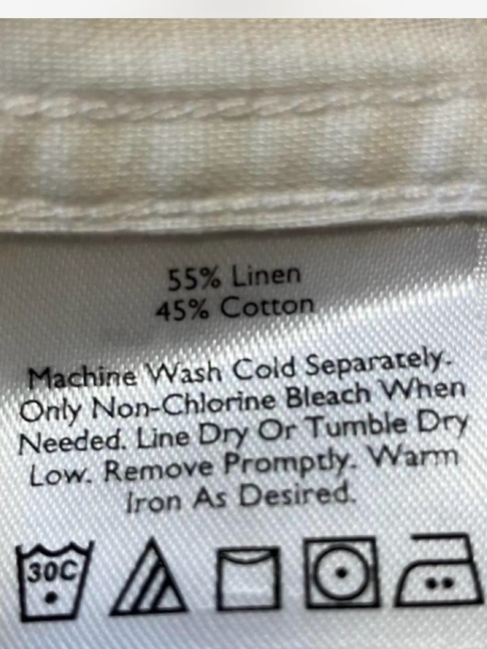 Eddie Bauer Linen Blend White Band-Collar Button-Down Shirt Coastal Size 3XL - Picture 6 of 8